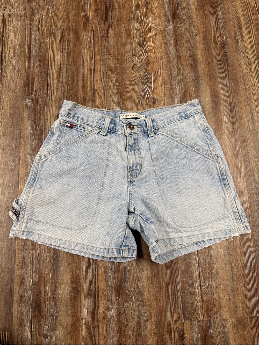 Vintage 90s Tommy Hilfiger blue denim shorts